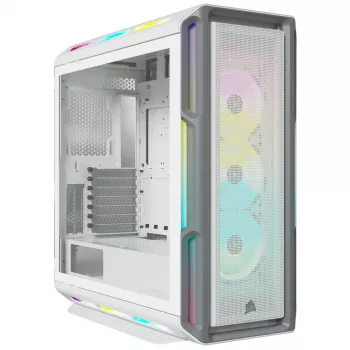 Caja de PC CORSAIR Mid-Tower ATX - iCUE 5000T - RGB cristal templado - blanca