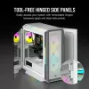 Caja de PC CORSAIR Mid-Tower ATX - iCUE 5000T - RGB cristal templado - blanca