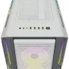 Caja de PC CORSAIR Mid-Tower ATX - iCUE 5000T - RGB cristal templado - blanca