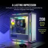 Caja de PC CORSAIR Mid-Tower ATX - iCUE 5000T - RGB cristal templado - blanca