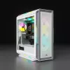 Caja de PC CORSAIR Mid-Tower ATX - iCUE 5000T - RGB cristal templado - blanca