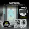 Caja de PC CORSAIR Mid-Tower ATX - iCUE 5000T - RGB cristal templado - blanca