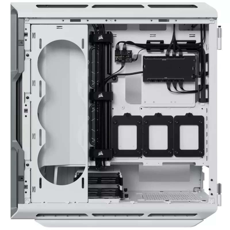 Caja de PC CORSAIR Mid-Tower ATX - iCUE 5000T - RGB cristal templado - blanca