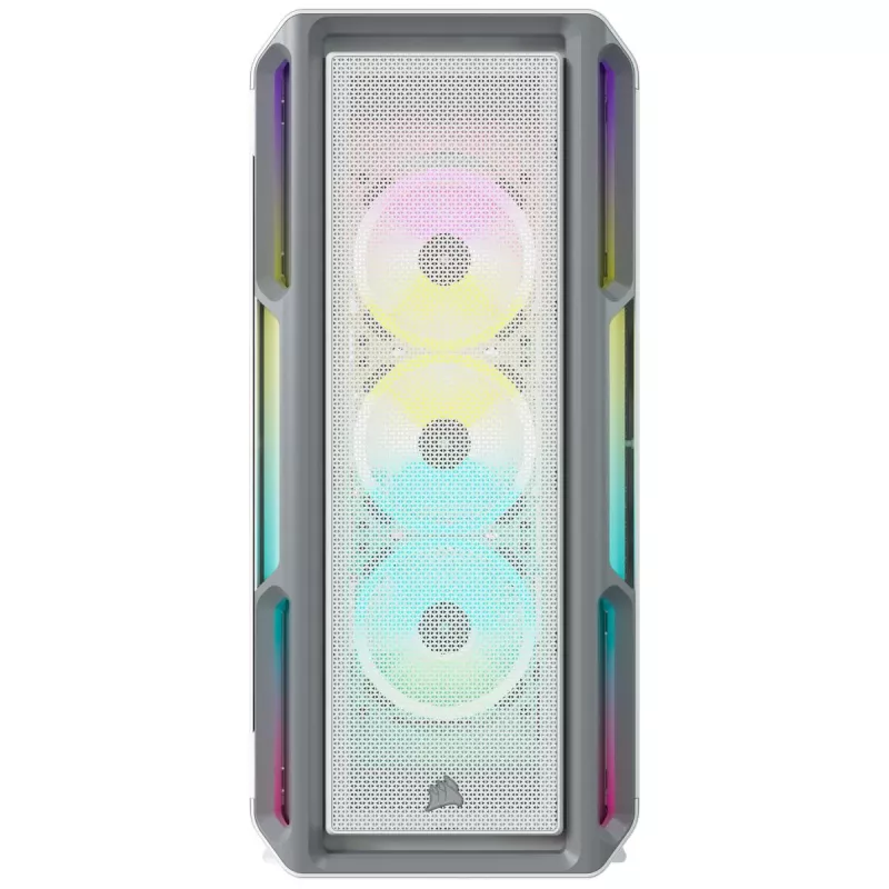 Caja de PC CORSAIR Mid-Tower ATX - iCUE 5000T - RGB cristal templado - blanca
