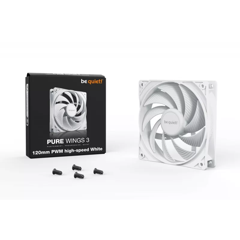 Ventilador para caja de PC be quiet Pure Wings 3 120mm PWM high-speed blanco 12 cm 1 unidad