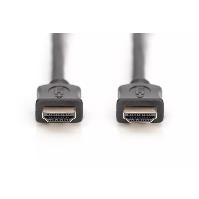 Cable de conexión HDMI High Speed DIGITUS, tipo A M/M, 2m con Ethernet, Ultra HD 60p, dorado negro