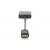 Cable adaptador DisplayPort DIGITUS ASSMANN, DP - DVI (24+5) M/H, 15cm con bloqueo, compatible con DP 1.2, CE negro