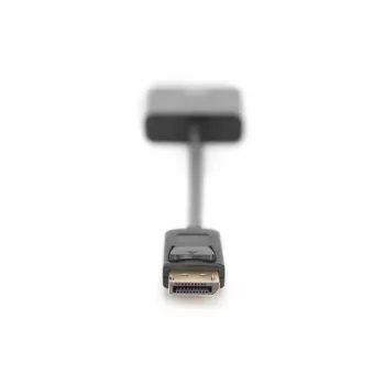 Cable adaptador DisplayPort DIGITUS ASSMANN, DP - DVI (24+5) M/H, 15cm con bloqueo, compatible con DP 1.2, CE negro