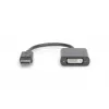 Cable adaptador DisplayPort DIGITUS ASSMANN, DP - DVI (24+5) M/H, 15cm con bloqueo, compatible con DP 1.2, CE negro