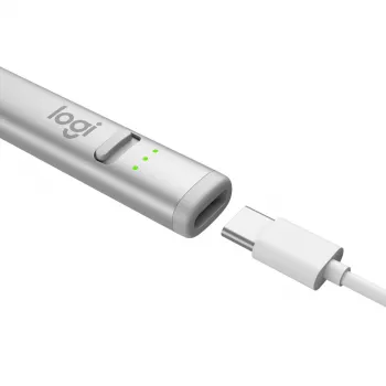 Lápiz digital LOGITECH Crayon USB-C plateado