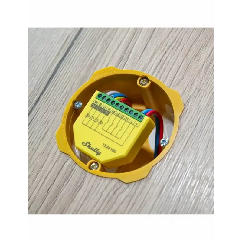 Shelly Plus RGBW PM luz inteligente inalámbrica verde amarillo