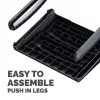 Fellowes Reposapiés bajo el escritorio - Breyta Reposapiés ergonómico con superficie texturizada - Reposapiés para oficina y hogar - Negro