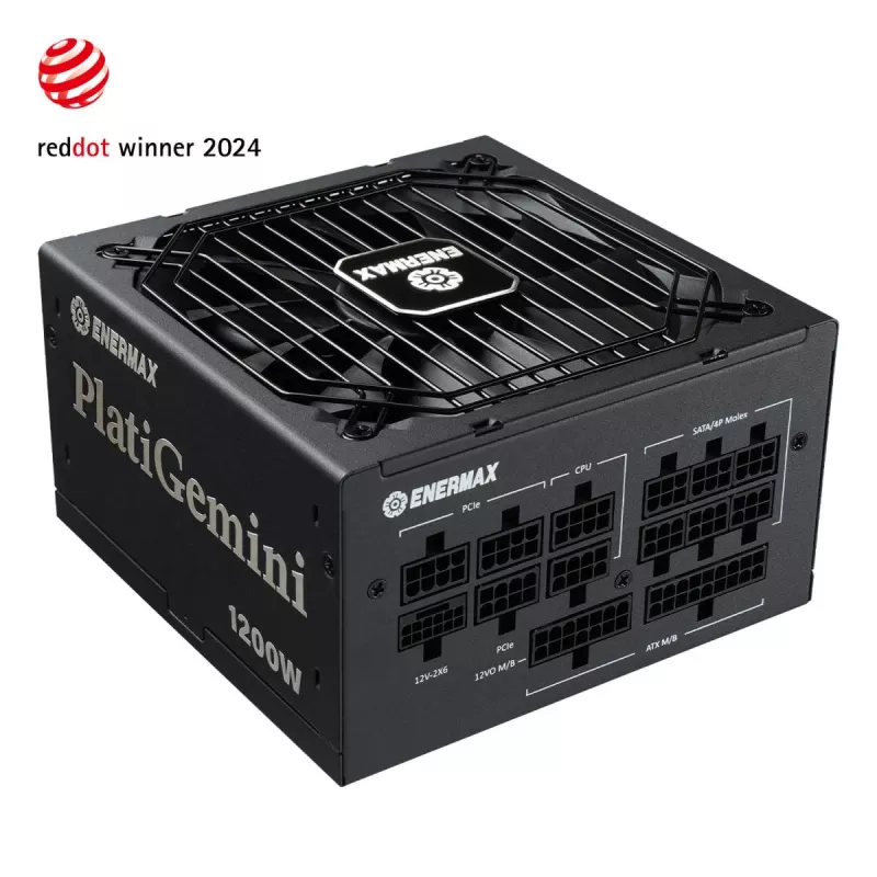 ENERMAX Fuente de alimentación Platigemini 1200 Watt 80 Plus Platinum Totalmente modular ATX 3.1 y ATX12vo