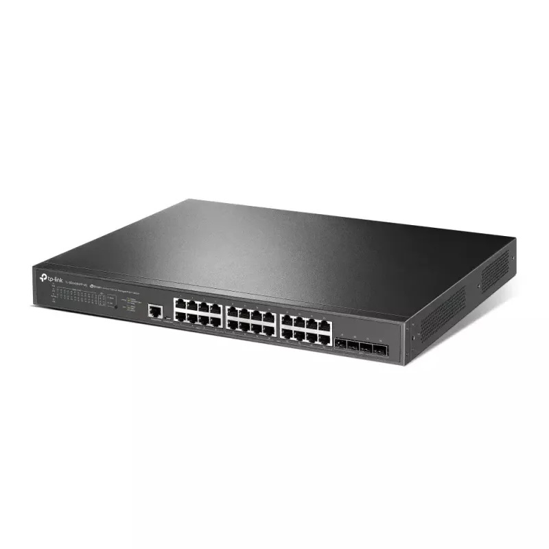 TP-Link Omada Switch gestionado 24 puertos 2.5GBASE-T y 4 puertos 10GE SFP+ L2+ con 16 puertos PoE+ y 8 puertos PoE++