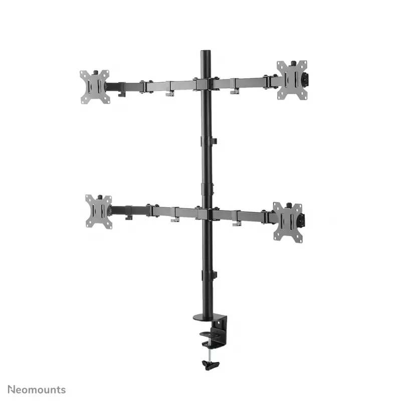 Brazo de monitor Neomounts FPMA-D550D4 negro 13-32 inch, pinza/pasacables de mesa, 6 kg, 33 cm (13 inch), 81,3 cm (32 inch), 100 x 100 mm, negro