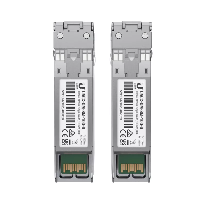 Ubiquiti UACC-OM-SM-10G-S-20 10G BiDi módulo SFP+ monomodo, LC, 10 km, paquete de 20