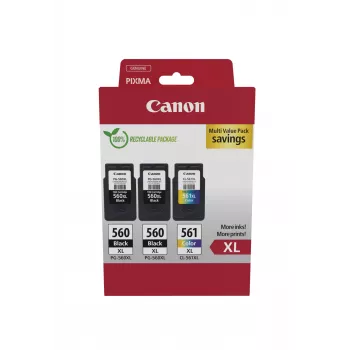 Cartucho de tinta Canon 3712C009 3 uds. original alto (XL) rendimiento negro, cian, magenta, amarillo