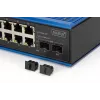 DIGITUS Switch Industrial Gigabit Ethernet PoE 8+2 puertos 8 puertos GE PoE RJ45 2 GE SFP