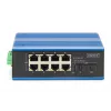 DIGITUS Switch Industrial Gigabit Ethernet PoE 8+2 puertos 8 puertos GE PoE RJ45 2 GE SFP