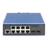 DIGITUS Switch Industrial Gigabit Ethernet L2 gestionado 8+2 puertos 8x GE RJ45 + 2 puertos SFP