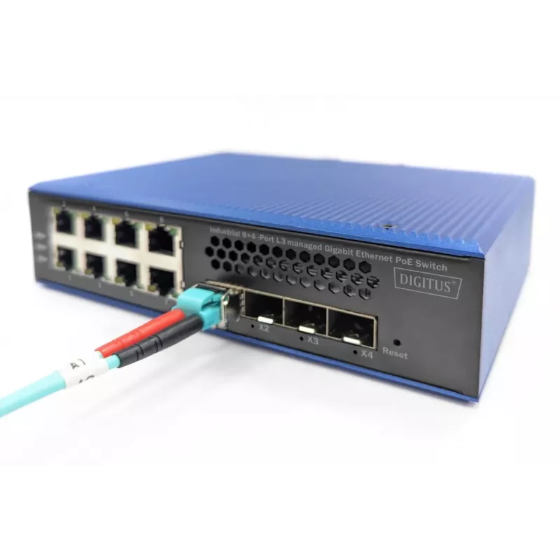 Switch industrial Digitus DN-651161 L3 gestionable Gigabit PoE, 8+4 puertos uplink 10G