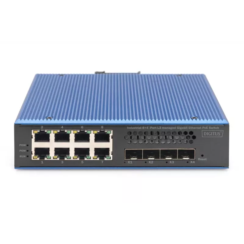 Switch industrial Digitus DN-651161 L3 gestionable Gigabit PoE, 8+4 puertos uplink 10G