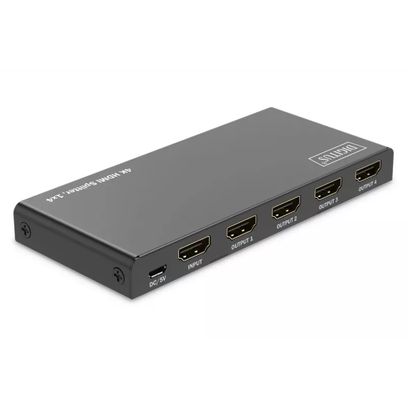 DIGITUS Splitter HDMI 1x4. 4K/60Hz HDCP 2.3. Control EDID