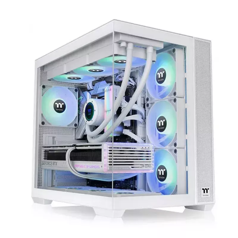 Carcasa PC Thermaltake View 380 TG ARGB Snow Semitorre Blanco
