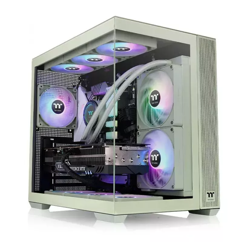 Carcasa PC Thermaltake View 380 TG ARGB Semitorre Verde