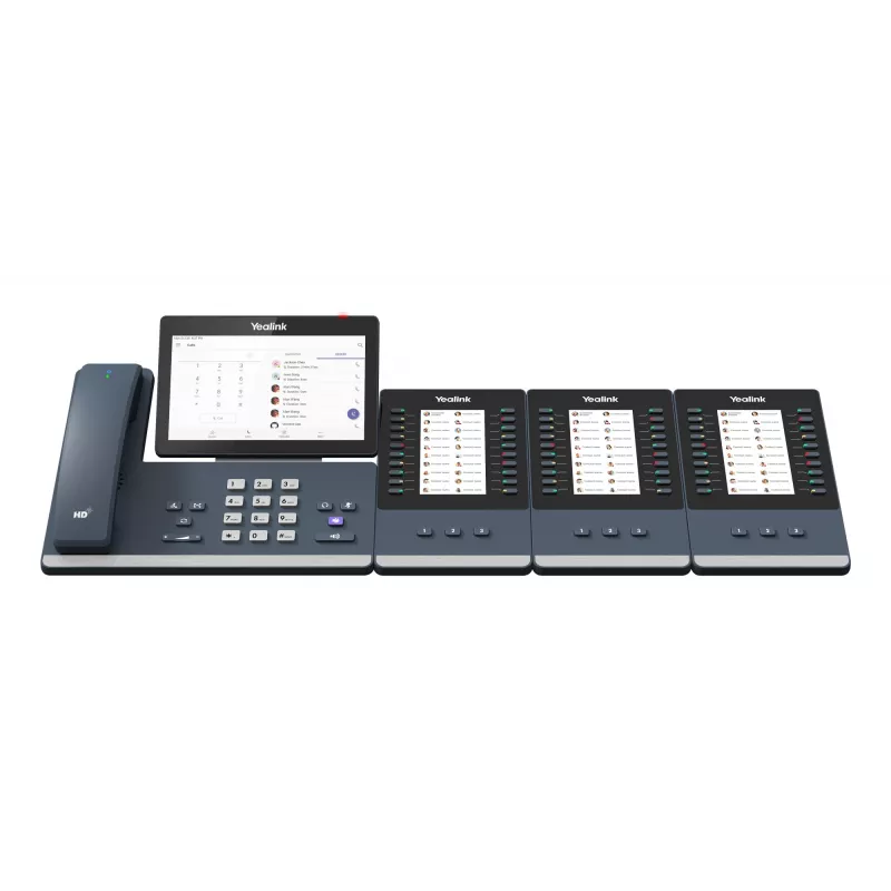 Yealink MP58-WH E2 Teams, Teléfono IP, Gris, Auricular con cable, LCD, 17,8 cm (7 pulgadas), 1024 x 600 píxeles