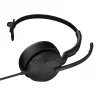 Jabra Evolve2 50 USB-A MS Mono auricular con micrófono, con cable y Bluetooth, 20 - 20000 Hz, oficina/call center, 99 g, negro