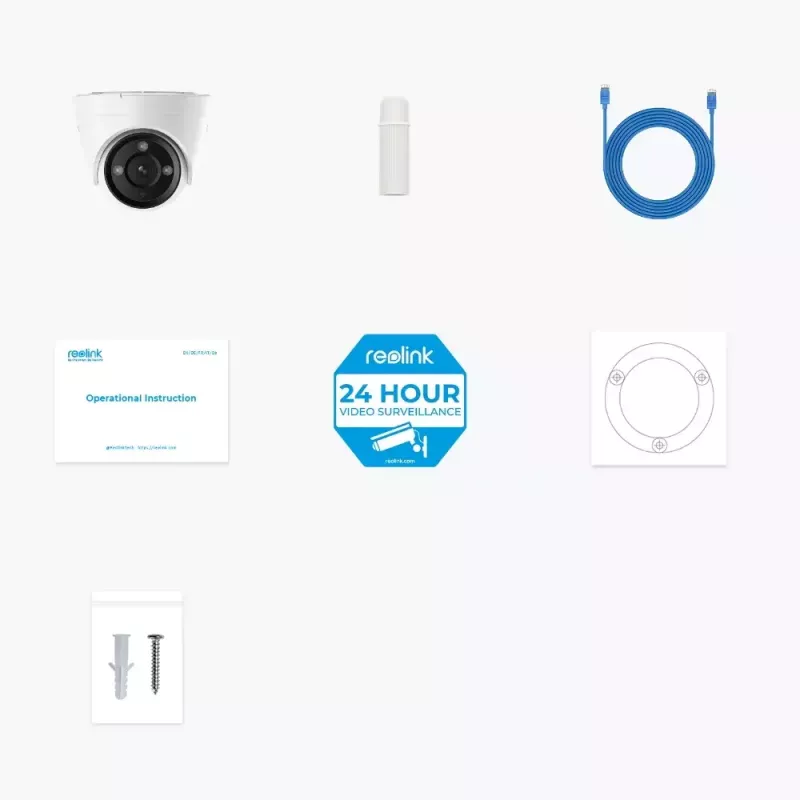 Cámara de vigilancia IP Reolink P434 4K, domo, 8 MP, 3840×2160, PoE/DC, 2,8–8 mm, visión nocturna IR 30 m, microSD hasta 256 GB