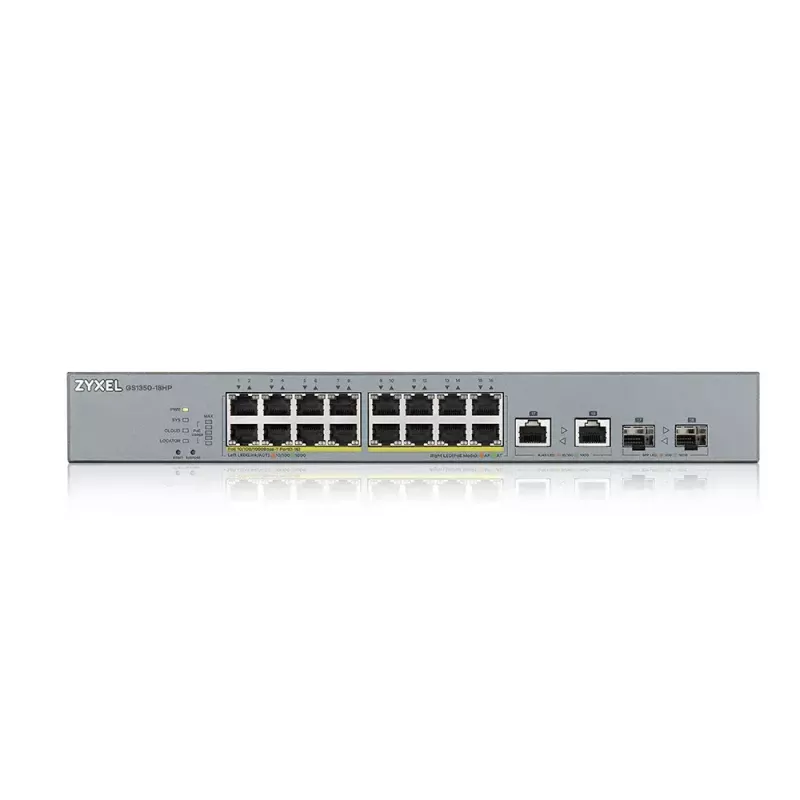 Zyxel GS1350-18HP-EU0101F Switch de red Gestionado L2 Gigabit Ethernet (10/100/1000) Power over Ethernet (PoE) Gris
