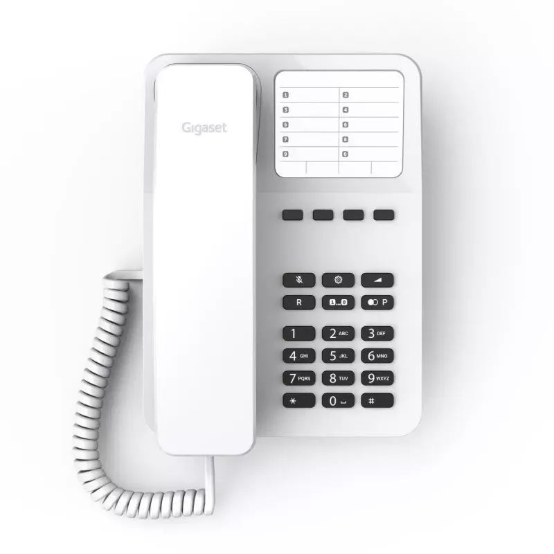 Teléfono analógico Gigaset DESK 400 Blanco Auricular con cable 10 entradas de agenda