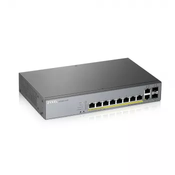 Switch de red Zyxel GS1350-12HP-EU0101F gestionado L2 Gigabit Ethernet (10/100/1000) Power over Ethernet (PoE) gris