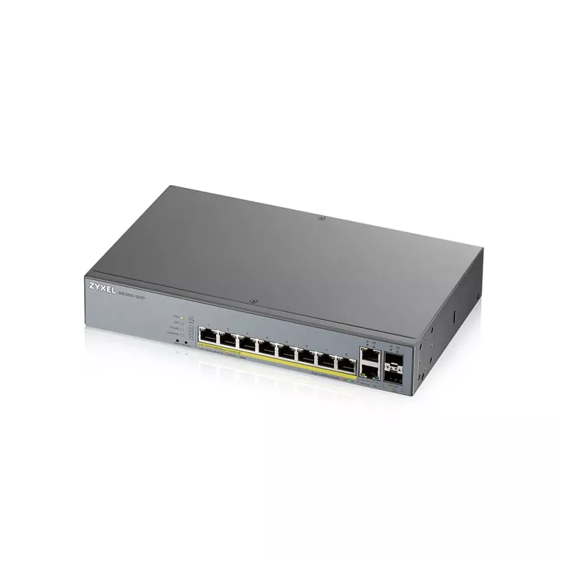Switch de red Zyxel GS1350-12HP-EU0101F gestionado L2 Gigabit Ethernet (10/100/1000) Power over Ethernet (PoE) gris