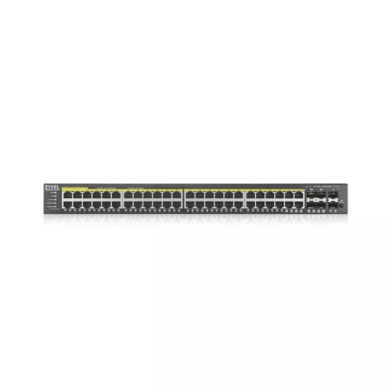 Switch de red Zyxel GS2220-50HP-EU0101F gestionado L2 Gigabit Ethernet (10/100/1000) Power over Ethernet (PoE) negro