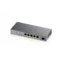 Switch de red Zyxel GS1350-6HP-EU0101F gestionado L2 Gigabit Ethernet (10/100/1000) Power over Ethernet (PoE) gris