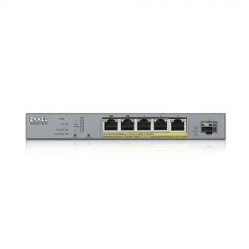 Switch de red Zyxel GS1350-6HP-EU0101F gestionado L2 Gigabit Ethernet (10/100/1000) Power over Ethernet (PoE) gris