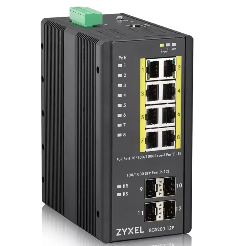 Zyxel RGS200-12P gestionado L2 Gigabit Ethernet (10/100/1000) Power over Ethernet (PoE) negro