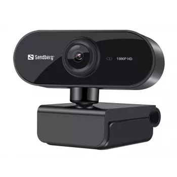 Webcam USB Sandberg Flex 1080P HD, 2 MP, 1920 x 1080 píxeles, Full HD, 30 fps, USB, negro