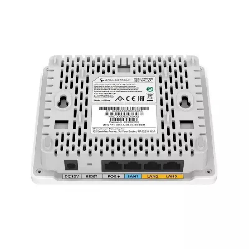 Grandstream GWN7603 punto de acceso Wi-Fi 5 Wave-2, 2,4/5 GHz, 867 Mbit/s, LAN Gigabit, PoE, montable en pared, blanco