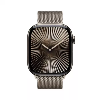 APPLE Watch Series 10 GPS + Cellular 46mm carcasa de titanio natural con correa Milanesa natural - S/M