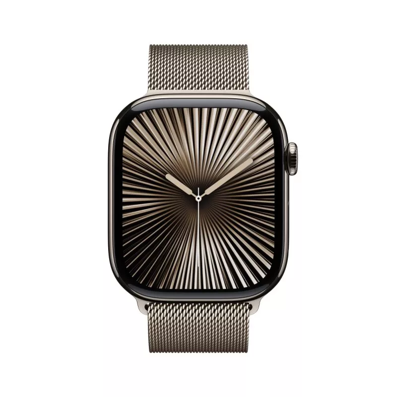 APPLE Watch Series 10 GPS + Cellular 46mm carcasa de titanio natural con correa Milanesa natural - S/M
