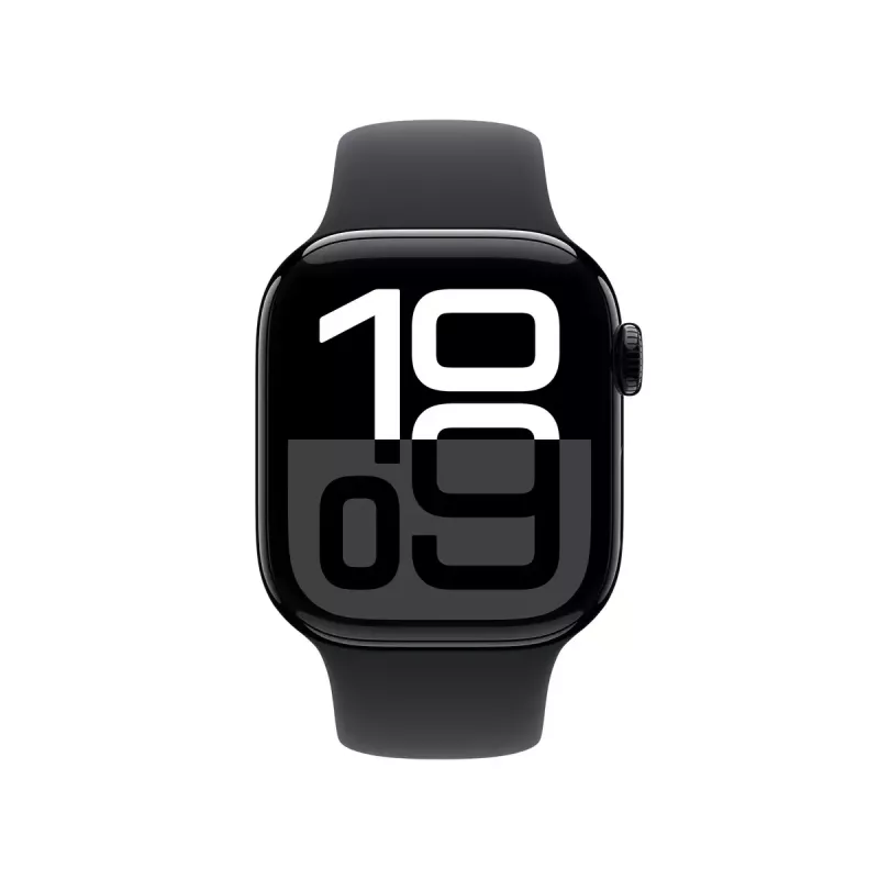 Smartwatch Apple Watch Series 10 GPS 42mm carcasa de aluminio negro azabache con correa deportiva negra - S/M