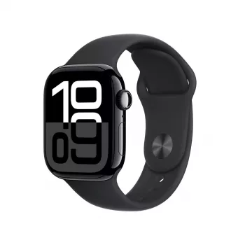 Smartwatch Apple Watch Series 10 GPS 42mm carcasa de aluminio negro azabache con correa deportiva negra - S/M