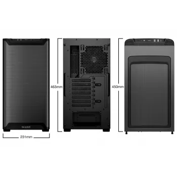 Caja de PC bequiet! PURE BASE 501 Airflow Window torre MIDI — ATX, cristal templado, soporte 3x140/240 mm, 2x3,5