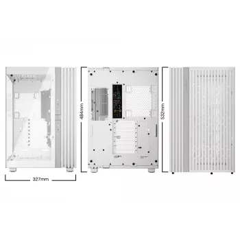 Caja de PC be quiet! LIGHT BASE 900 DX blanca torre Full — soporte ATX/EATX, panel lateral de cristal, Multi-RGB, GPU máx. 495 mm, altura disipador CPU 190 mm