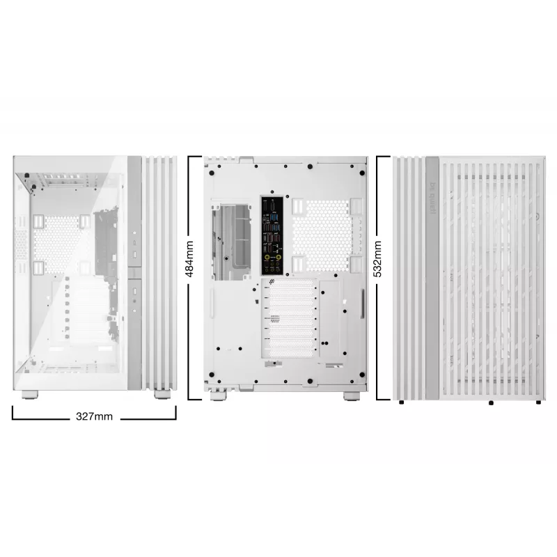 Caja de PC be quiet! LIGHT BASE 900 DX blanca torre Full — soporte ATX/EATX, panel lateral de cristal, Multi-RGB, GPU máx. 495 mm, altura disipador CPU 190 mm