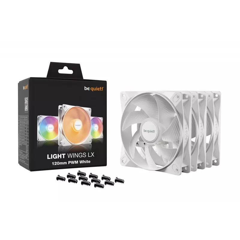 Ventilador para caja de PC be quiet! LIGHT WINGS LX 120mm PWM pack de 3 blanco 12 cm 3 uds.